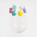 Unicornio 6pcs bebiendo marcador de viento de vino etiquetas de encanto