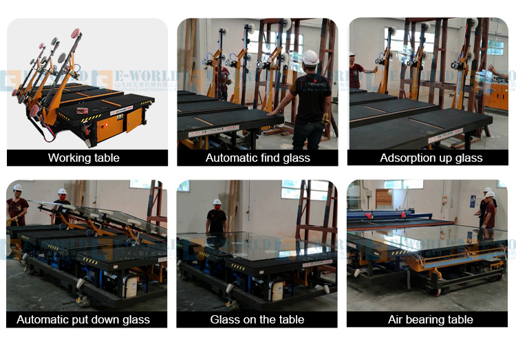 Fully Automatic double glazing Glass Uploading Loading Table Machine