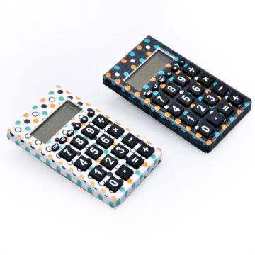 8 Digit Colorful Silicon Thin Calculator