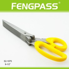 S2-1075 LFGB standard multi 7 blade scissors herb scissors