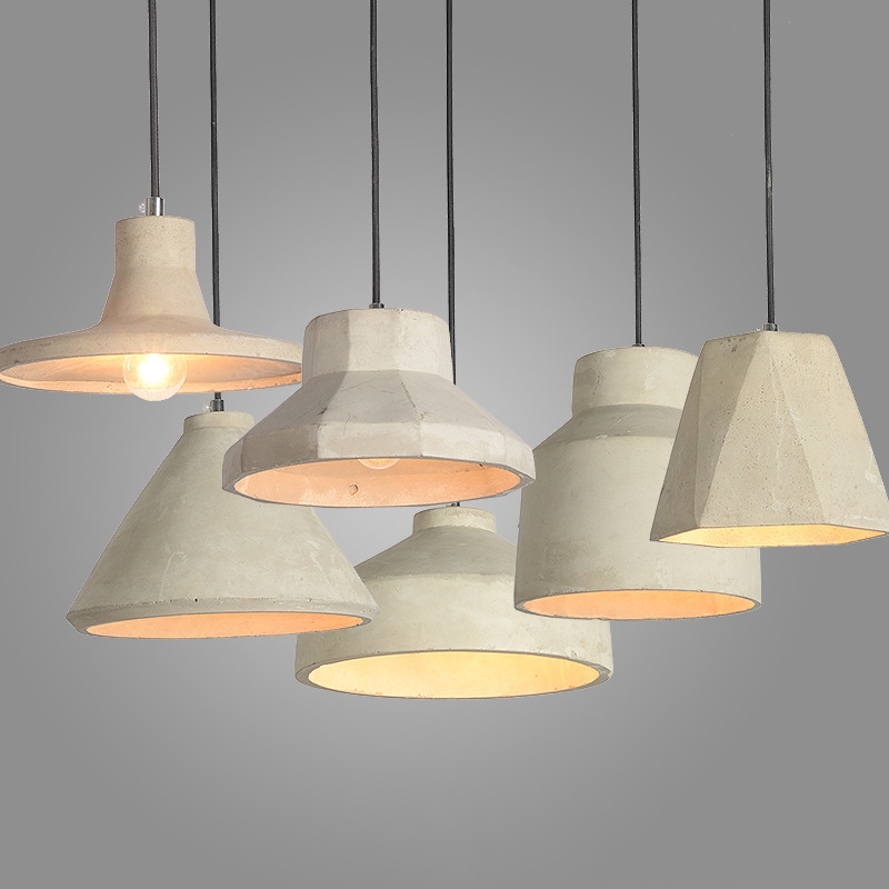 Slim Concrete Pendant Lamps