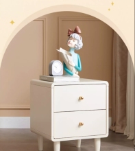 Solid wood bedside table