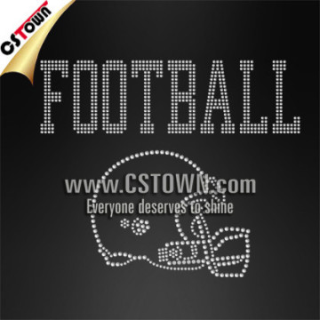 Football helmet sports iron ons diamante transfers wholesale