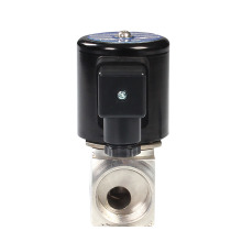 Normally Closed Stainless Steel Solenoid Valve: 24VDC Electric Valve for Air, Water, and Fuel Applications