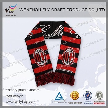 New design wholesale soccer sports fan scarf