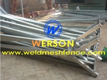 senke airport fence post in Ral 6005 colour ,with V post part