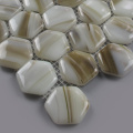 Tan Glass Mosaic Tấm gạch nghệ thuật để bán