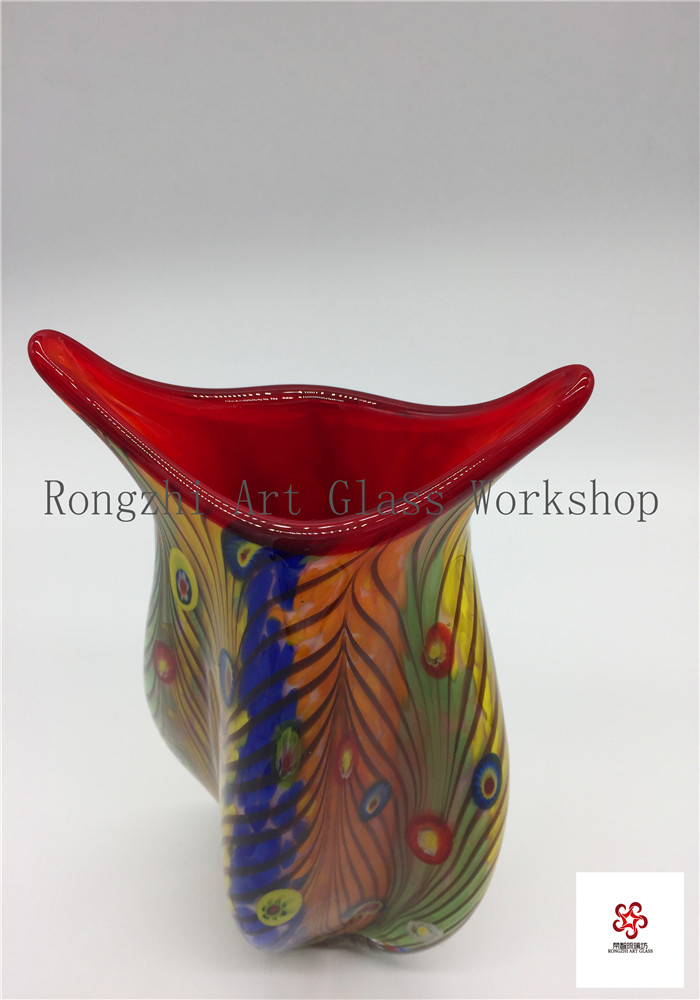 Mufti color glass vase