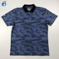 custom top quality microfiber dark blue polo shirt