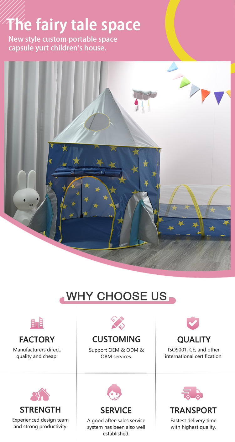 Tienda de túnel de casa plegable para niños Kids Foldable House Tunnel Tent