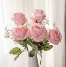 Hot Selling Silk Rose Bush Mini Rose Bush for Wedding Decoration