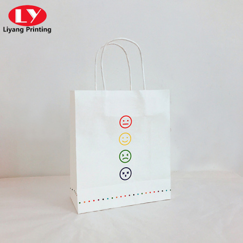 Gift paper packaging bag with logo printed