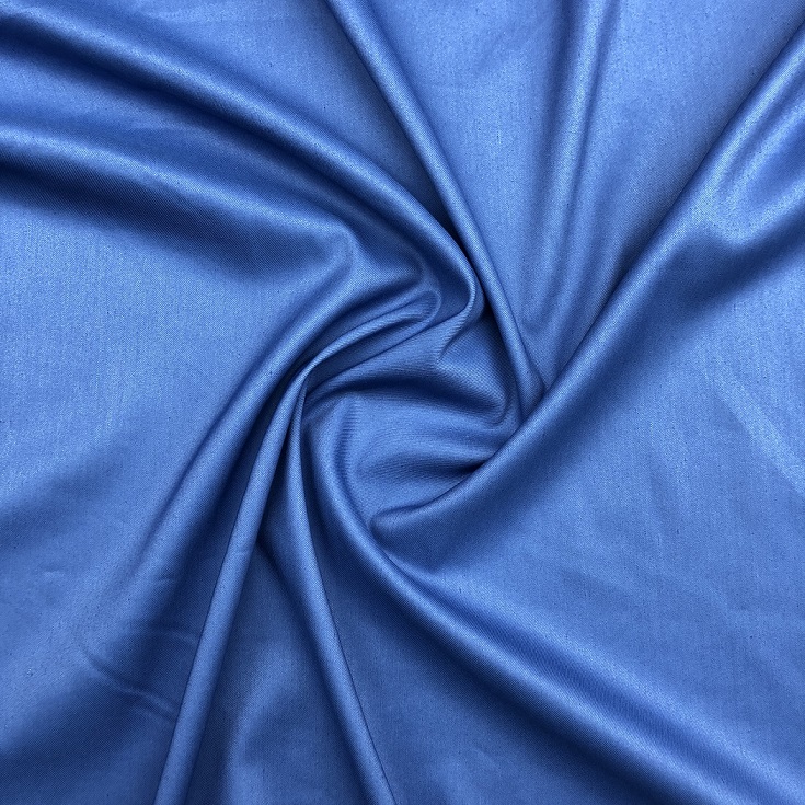 Blue color in twill weaving fabric