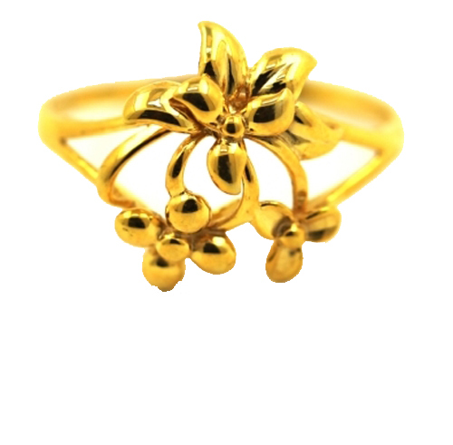 Blumenstrauß K Gold Ring