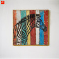 Wildlife Zebra Wood Wall Art