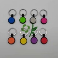 Personlig Blank Circle Round Silicone Pet Dog Taggar