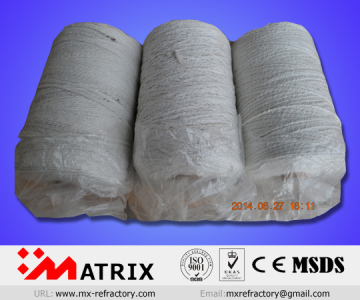 Refractory sealing twisted ceramic fiber yarn