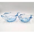 blue color fish shaped glass plate glass bowl for kitchen