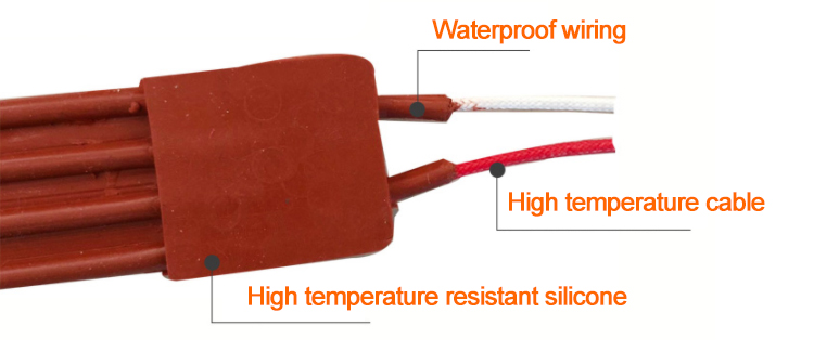 220v 50w silicone rubber pipe flexible strip heater for tube warming