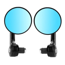 7/8" Round Bar End Rear Mirrors for Cafe Racer Moto Scooters