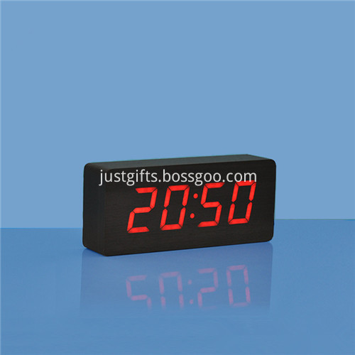 Promotional Logo Printed Rectangle Wooden Clock 2