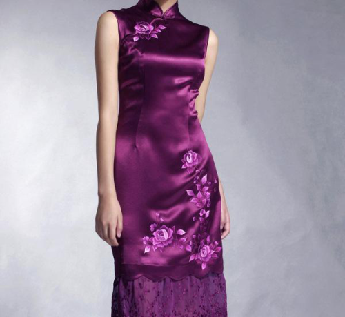 Retro Long Section  Hand Embroidery  Cheongsam