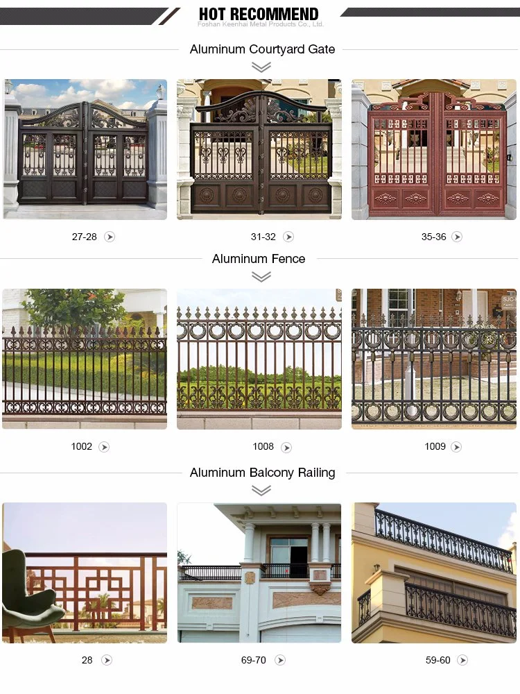 Decorative Modern Power Coated Aluminum Garden Gate (KH-GG006)