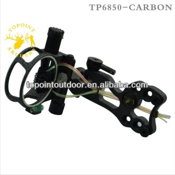Topoint Archery,5 Pin Bow sights,TP6850-CARBON,5 pin Bow sights,Micro adjust,Tool less design,CARBON version