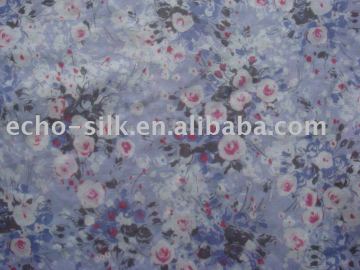 hot sale 9mm Silk/Cotton Voile fabric in print
