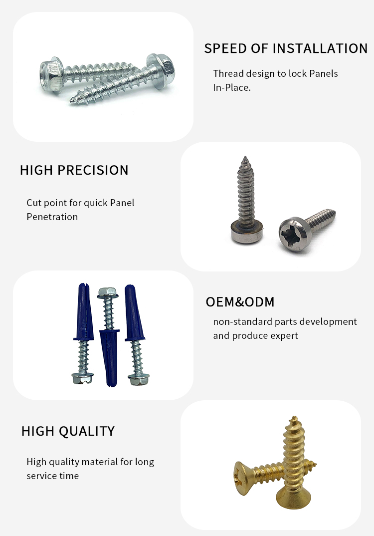 Wholesale m3x15 Stainless steel Allen Hex Socket Cap Head Self Tapping Wood Screws