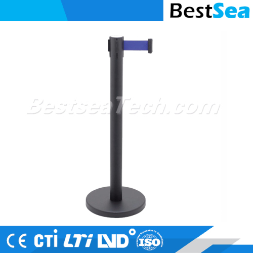 Stanchion pole crowd with retractable belt, museum exhibition barrier stanchion