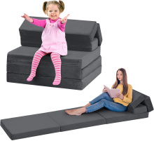 2024's Top New 6-in-1 Comfy Fold-Out Toddler Couch: A Versatile Kids' Play Floor Sofa Mattress for Toddlers as Bed & Chair Lounger