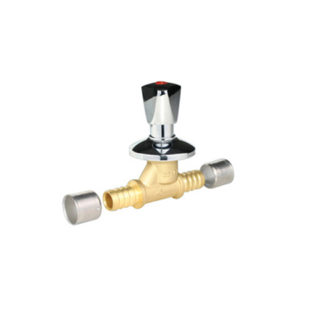 Brass stop valve with ornate cap