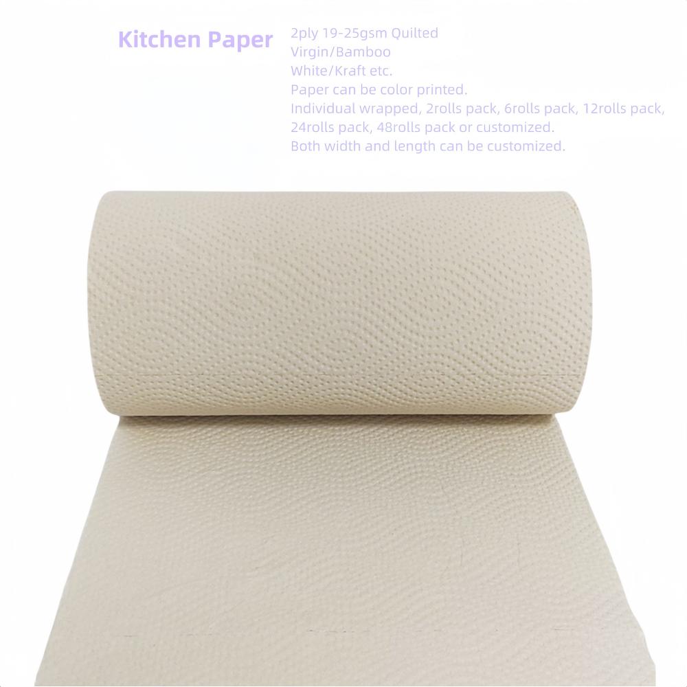 Rouleau de serviette en papier de cuisine en bambou pratique
