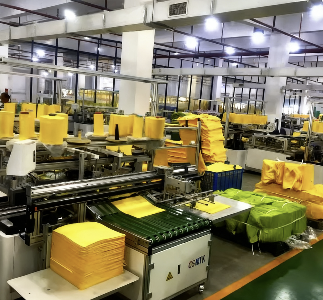 سیستم اتوماسیون دوخت حوله میکروفایبر Microfiber Towel Sewing Automation System