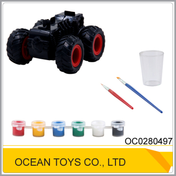 Hot design your own toy car diy kids painting friction car OC0280497