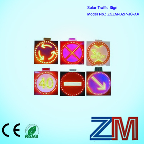 Zszm China Factory Roadway Safety Traffic Sign/ Solar Traffic Sign / Solar Road Sign