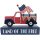Πατριωτική διακόσμηση αμερικανική σημαία σημάδι φορτηγού φορτηγού