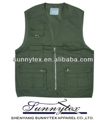 Multipockets advertising usful unisex uniform vests