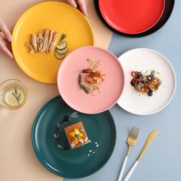 Nordic Ceramic Stoneware Plate Western Steak Breakfast Plate