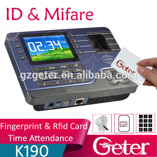 Fingerprint RFID Card Password Fingerprint Time Attendance