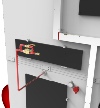 Filter water spray system