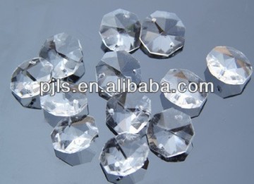 crystal octagonal beads, clear glass octagonal beads