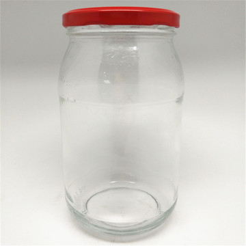big volume tall glass food jar