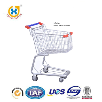 Cheap Four Wheels Aluminium Supermarket Shopping Trolley