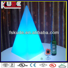 LED illuminous furniture decoration clear plastic pyramid/garden decorative pyramid
