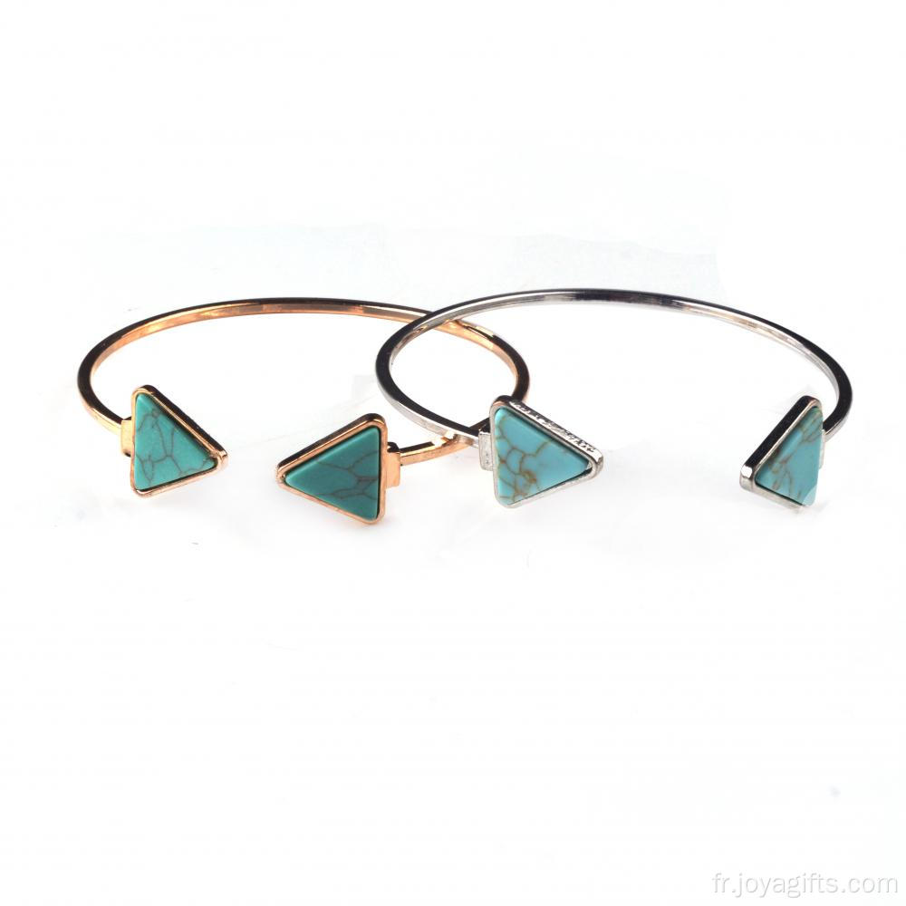 Bracelet Triangle Turquoise Stone pour femme Accessoires