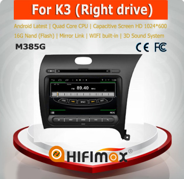 Hifimax S160 Android 4.4.4 car pc for KIA K3 2013 android car dvd for KIA K3 with android 16GB dvd hard disk