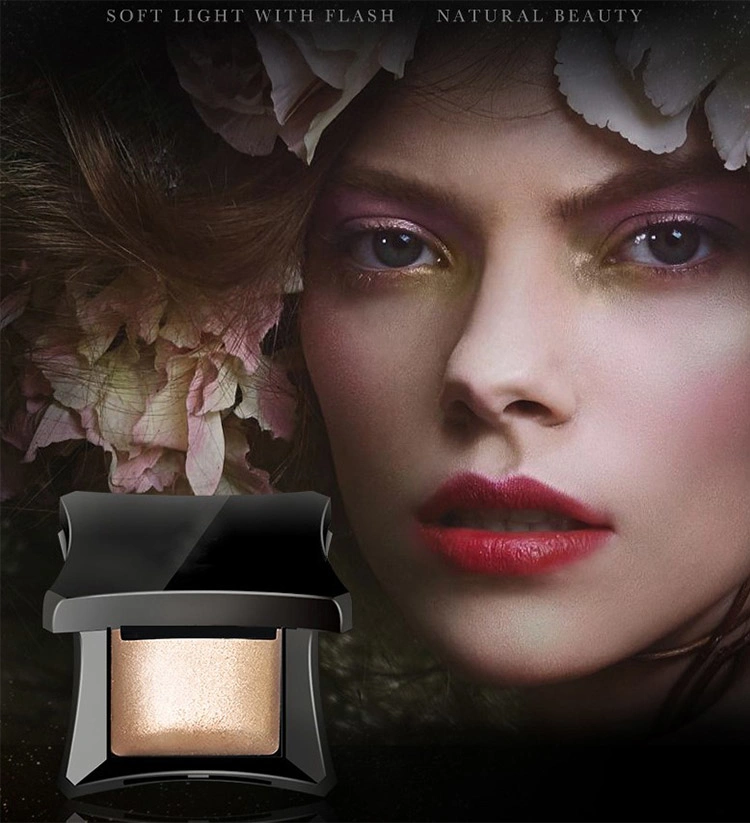 Private Label Single Gillter Face Highlighter Makeup Super High Pigment Baked Highlighter