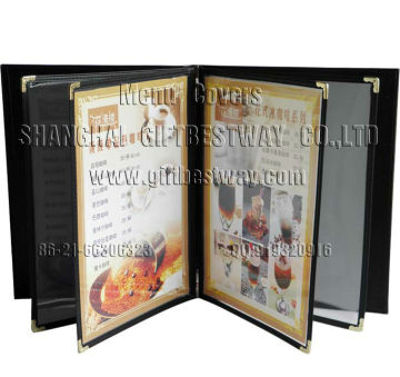 Black A4 restaurant menu menu holder menu menu covers